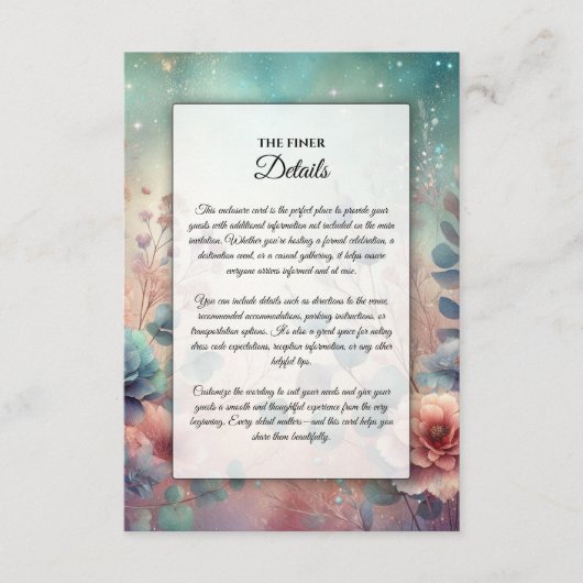 シークレットガーデン夕べグロー エンクロージャーカード (正面)