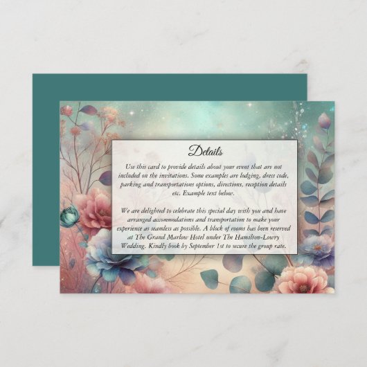 シークレットガーデン夕べグロー エンクロージャーカード (正面/裏面)