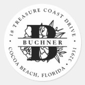 シークレットガーデン差出人住所 ラウンドシール (正面)