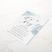 シークレットガーデン植物性ベビーシャワー 箔招待状 (回転した状態)