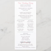 シークレットガーデン水彩フローラプログラムカード プログラム (裏面)