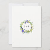 シークレットガーデン素朴ボホワイルドフラワー結婚ズ 招待状 (裏面)