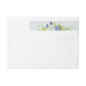 シークレットガーデン素朴ワイルドフラワーカスタムのアドレス ラップアラウンドラベル (裏面)