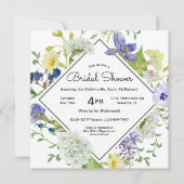 シークレットガーデン素朴ワイルドフラワーズブライダルシャワー 招待状 (正面)