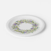 シークレットガーデン素朴ワイルドフラワーズリース ペーパープレート (アングル)