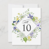 シークレットガーデン素朴ワイルドフラワーテーブル番号 招待状 (正面)