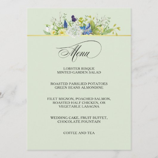 シークレットガーデン素朴ワイルドフラワーメニュー メニュー (正面)