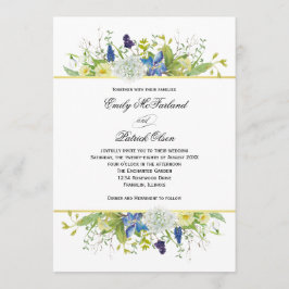 シークレットガーデン素朴ワイルドフラワー結婚ズ 招待状