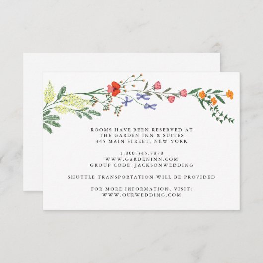 シークレットガーデン結婚フローラ詳細カード 招待状 (正面/裏面)