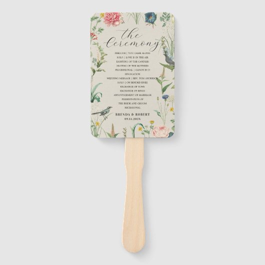 シークレットガーデン結婚ワイルドフラワーのフレーム2 ハンドファン (正面)