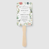 シークレットガーデン結婚ワイルドフラワーのフレーム ハンドファン (裏面)