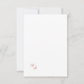 シークレットガーデン赤面ピンクフローララブバード結婚ズ 出欠カード (裏面)