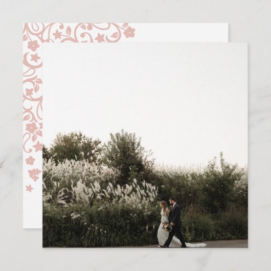 シークレットガーデン赤面フローラスクエア写真ありがとう サンキューカード (正面/裏面)