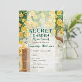 シークレットガーデン イエローローズ エンチャンテッド ブライダルシャワー 招待状 (スタンド正面)