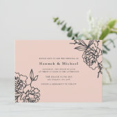 シークレットガーデン ウェディング招待状 | ブラッシュ 招待状 (スタンド正面)