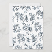 シークレットガーデン ウェディング 招待状 | ネイビー (裏面)