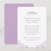 シークレットガーデン ウェディング 挿入カード - オーキッド エンクロージャーカード (正面/裏面)