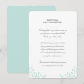 シークレットガーデン ウェディング 挿入カード - ミント エンクロージャーカード (正面/裏面)
