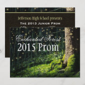 シークレットガーデン + エンチャンテッドフォレスト プロム招待状 招待状 (正面/裏面)