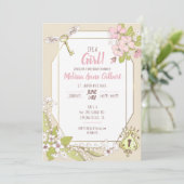 シークレットガーデン ガール ベビーシャワー 招待状 (スタンド正面)