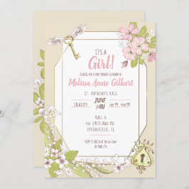 シークレットガーデン ガール ベビーシャワー 招待状