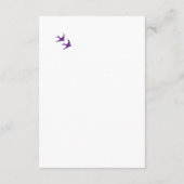 シークレットガーデン パープル ラブバード ウェディングの詳細 エンクロージャーカード (裏面)