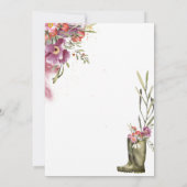 シークレットガーデン フォリア | カップルブーツ ラスティック ウェディング 招待状 (裏面)