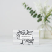 シークレットガーデン |フローラストライプ 名刺 (スタンド正面)