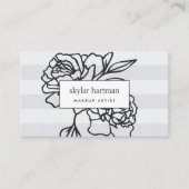 シークレットガーデン |フローラストライプ 名刺 (正面)