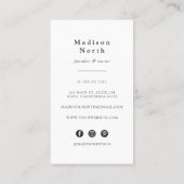 シークレットガーデン |フローラ縦型ソーシャルメディア 名刺 (裏面)