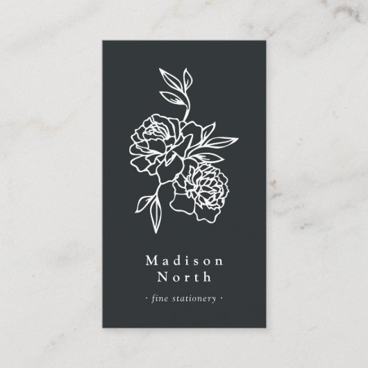 シークレットガーデン |フローラ縦型ソーシャルメディア 名刺 (正面)