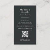 シークレットガーデン |フローラ縦型QRコード 名刺 (裏面)