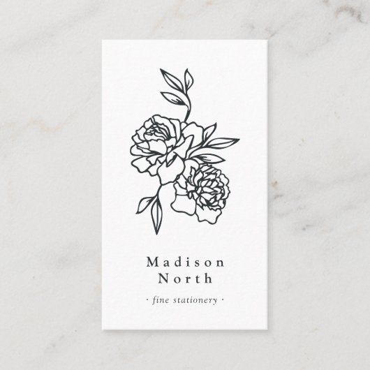 シークレットガーデン |フローラ縦型QRコード 名刺 (正面)