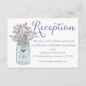 シークレットガーデン メイソンジャー 受付カード ライラック エンクロージャーカード (正面)