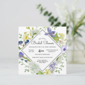 シークレットガーデン ラスティック ワイルドフラワーズ ブライダルシャワー 招待状 (スタンド正面)