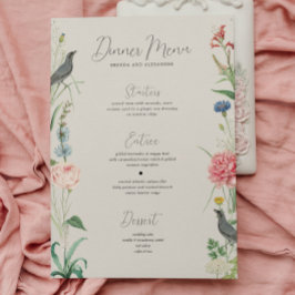 シークレットガーデンWildFlowersフレーム結婚ズメニュー 招待状