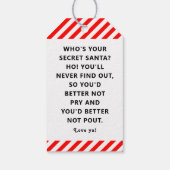 シークレットサンタアイディアギフトラベル ギフトタグ (裏面)