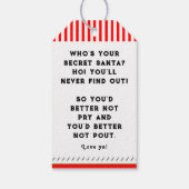 シークレットサンタアイディア ギフトタグ (裏面)