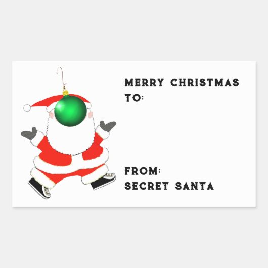 シークレットサンタアイディア 長方形シール (正面)