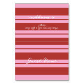 シークレットサンタカバナプレイスカードと名門私立校風のジョークカード テーブルナンバー (正面)