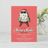シークレットサンタギフトエクスチェンジホリデーパーティ招待状 招待状 (スタンド正面)
