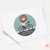 シークレットサンタギフトラベルクラシックラウンドステッカー ラウンドシール (封筒)