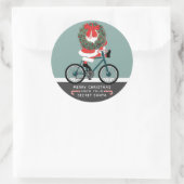 シークレットサンタギフトラベルクラシックラウンドステッカー ラウンドシール (バッグ)