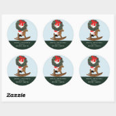 シークレットサンタギフトラベルクラシックラウンドステッカー ラウンドシール (シート)