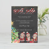 シークレットサンタギフト交換パーティの招待状 招待状 (スタンド正面)