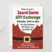 シークレットサンタギフト交換招待状 招待状 (正面)