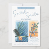 シークレットサンタクリスマスパーティー水彩 招待状 (正面)