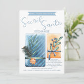 シークレットサンタクリスマスパーティー水彩 招待状 (スタンド正面)