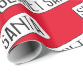 シークレットサンタクリスマスホリデーヴィンテージサインレッド ラッピングペーパー (ロールコーナー)