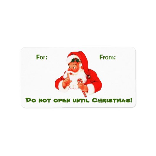シークレットサンタクロースホリデーギフトラベルラベル ラベル (正面)